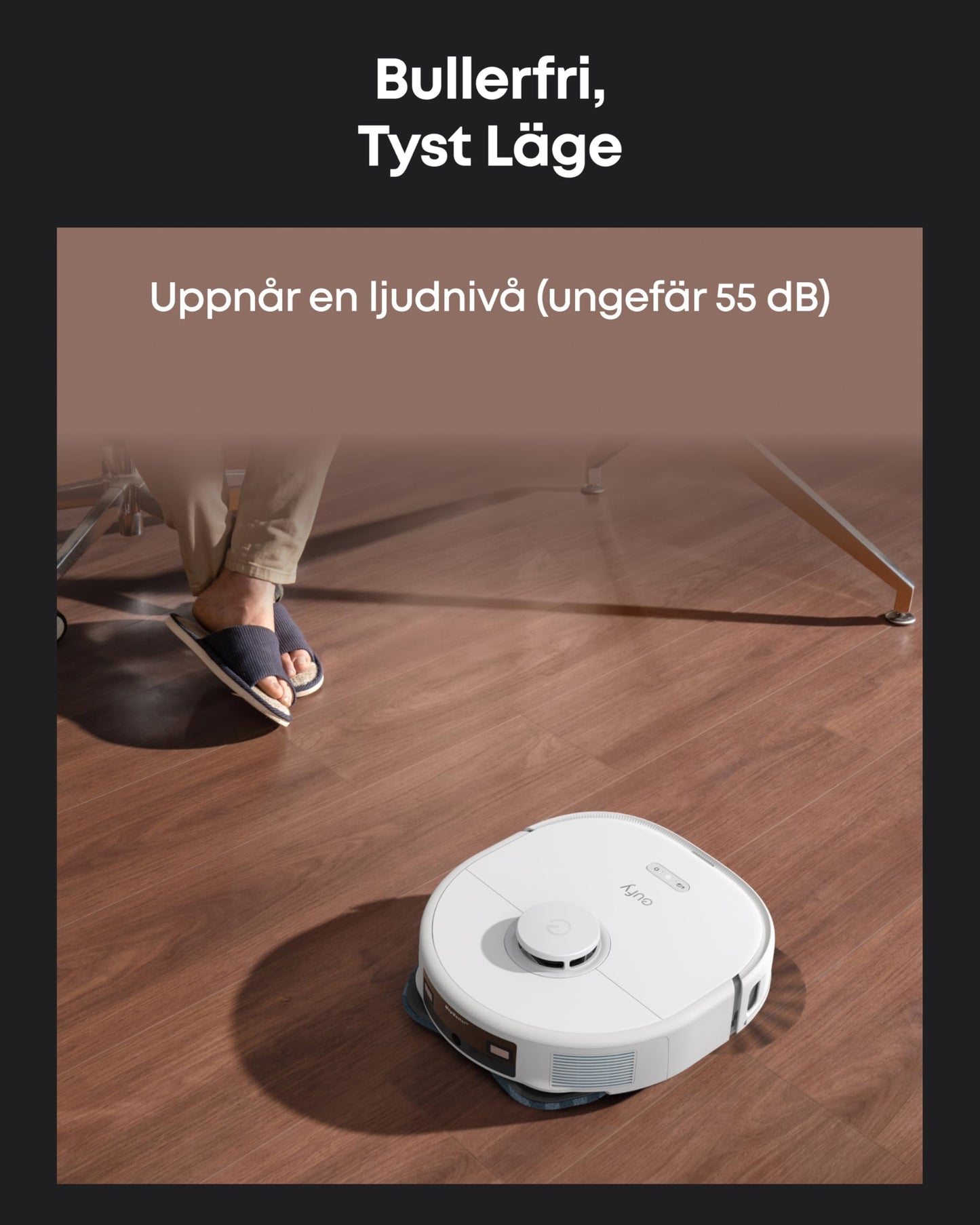 Anker eufy X10 Pro Omni Robotdammsugare med Mopp, 8 000 Pa, Trycksatt dubbel roterande mopp med 12 mm Automatisk Lyftning, Hårtrasselavlägsning, Tyst Design, AI Hinderundvikning, Allt-i-ett-station