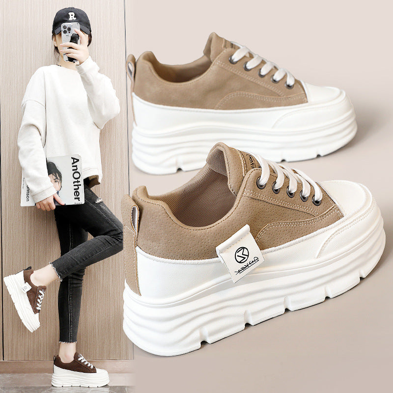 Women's Hidden-Heel Thick-Soled Durable All-Match Breathable Sneakers