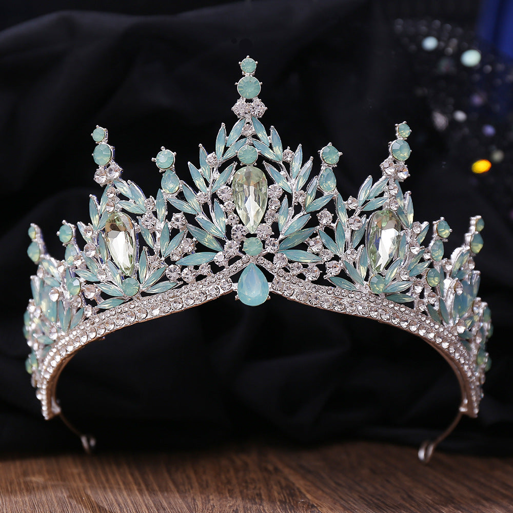 Bridal Crystal Leaf Crown Headdress Female