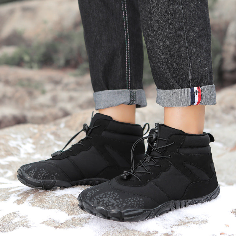Fleece-lined Waterproof Snow Boots Warm Breathable High-top Casual Cotton Shoes