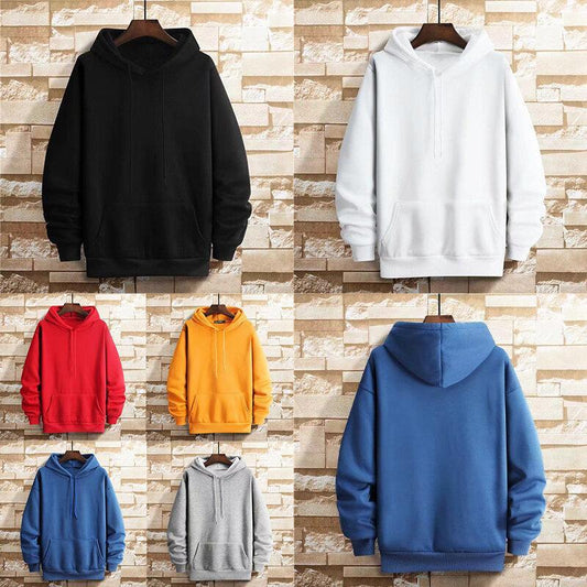 Solid Color Loose Casual Versatile Hooded Sweatshirt