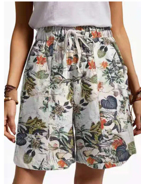Women's Loose Printed Casual Shorts