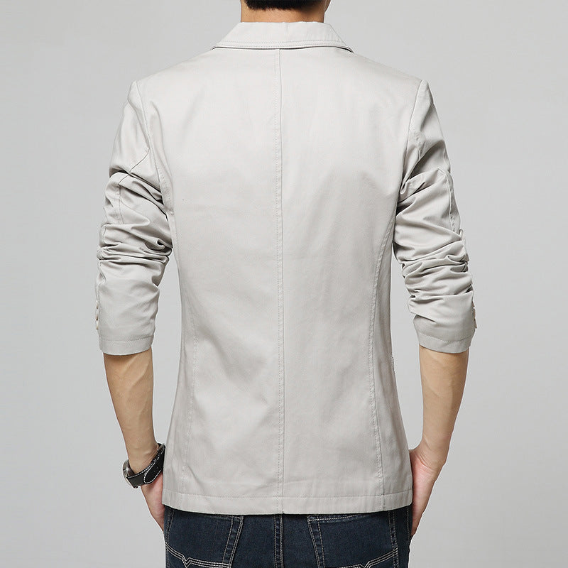 Men's Heavy Washed Cotton American Casual Suit