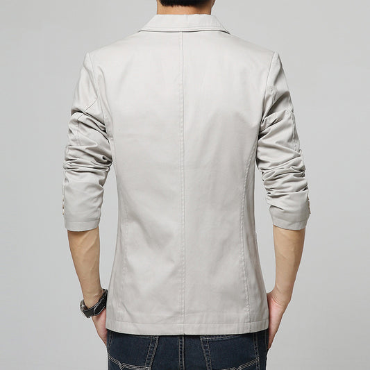 Men's Heavy Washed Cotton American Casual Suit