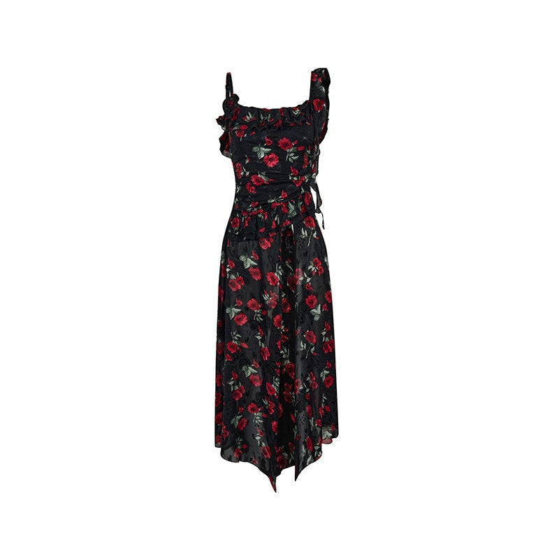 Design Two-way Detachable Suspender Skirt All-match Pantskirt