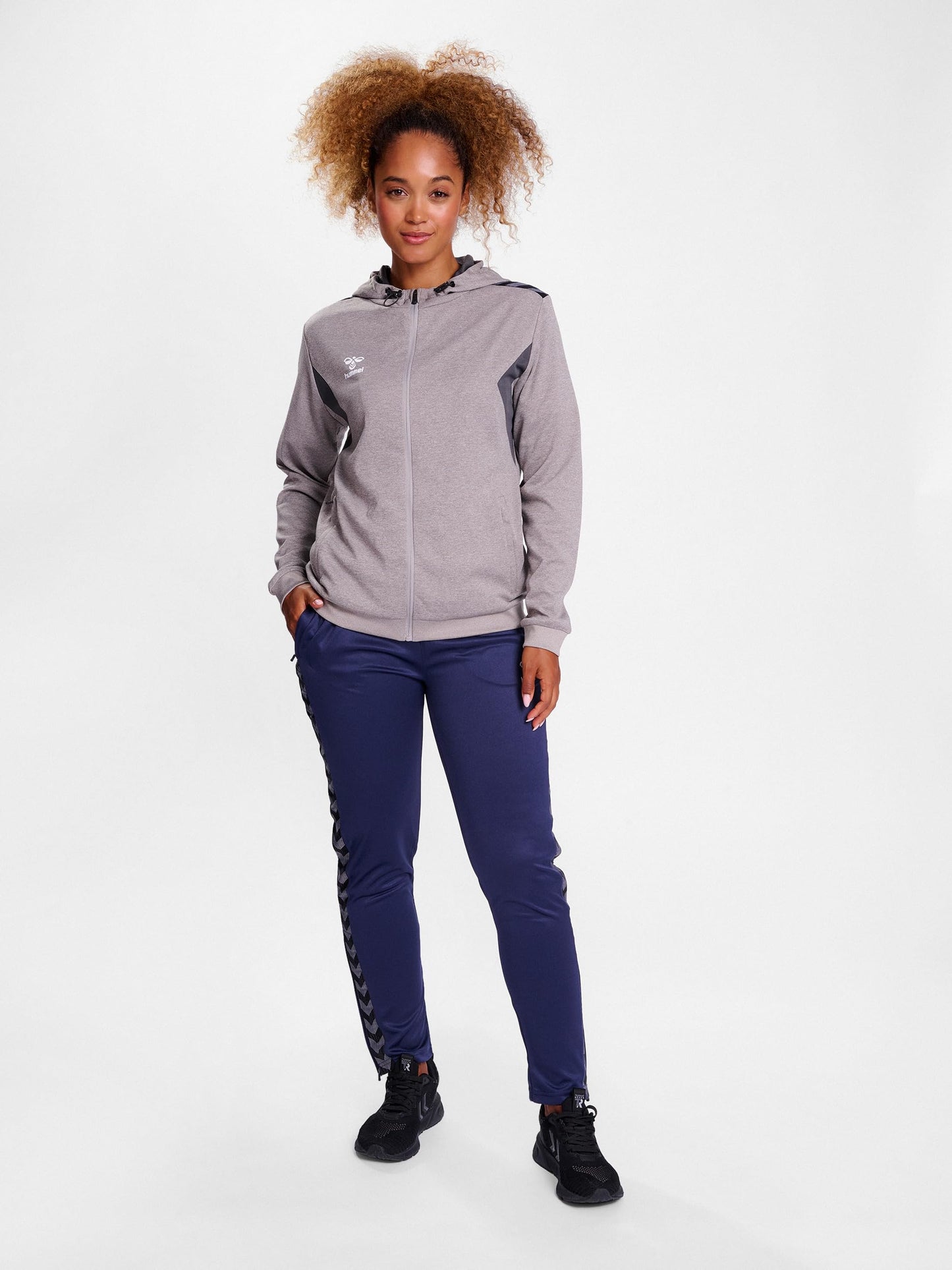hummel dam HmlAutentisk Pl zip huvtröja dam Sweatshirt