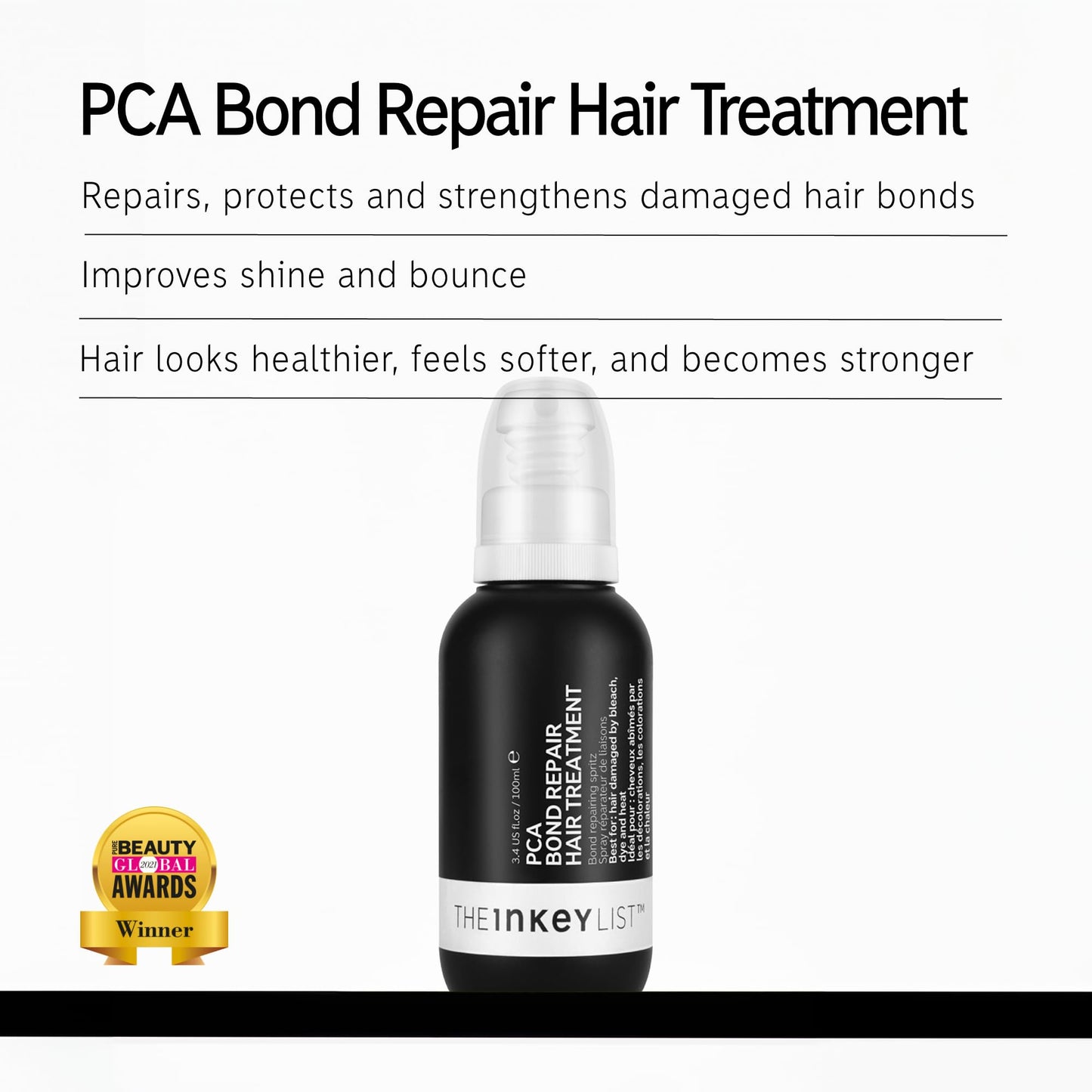 The INKEY List PCA Bond Repair Hair Treatment to Protect and Strengthen Damaged Hair 100ml