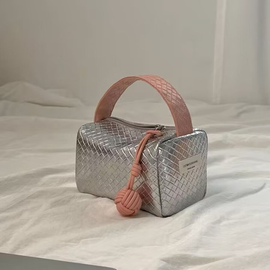 Original Color Matching Woven Hand Bag