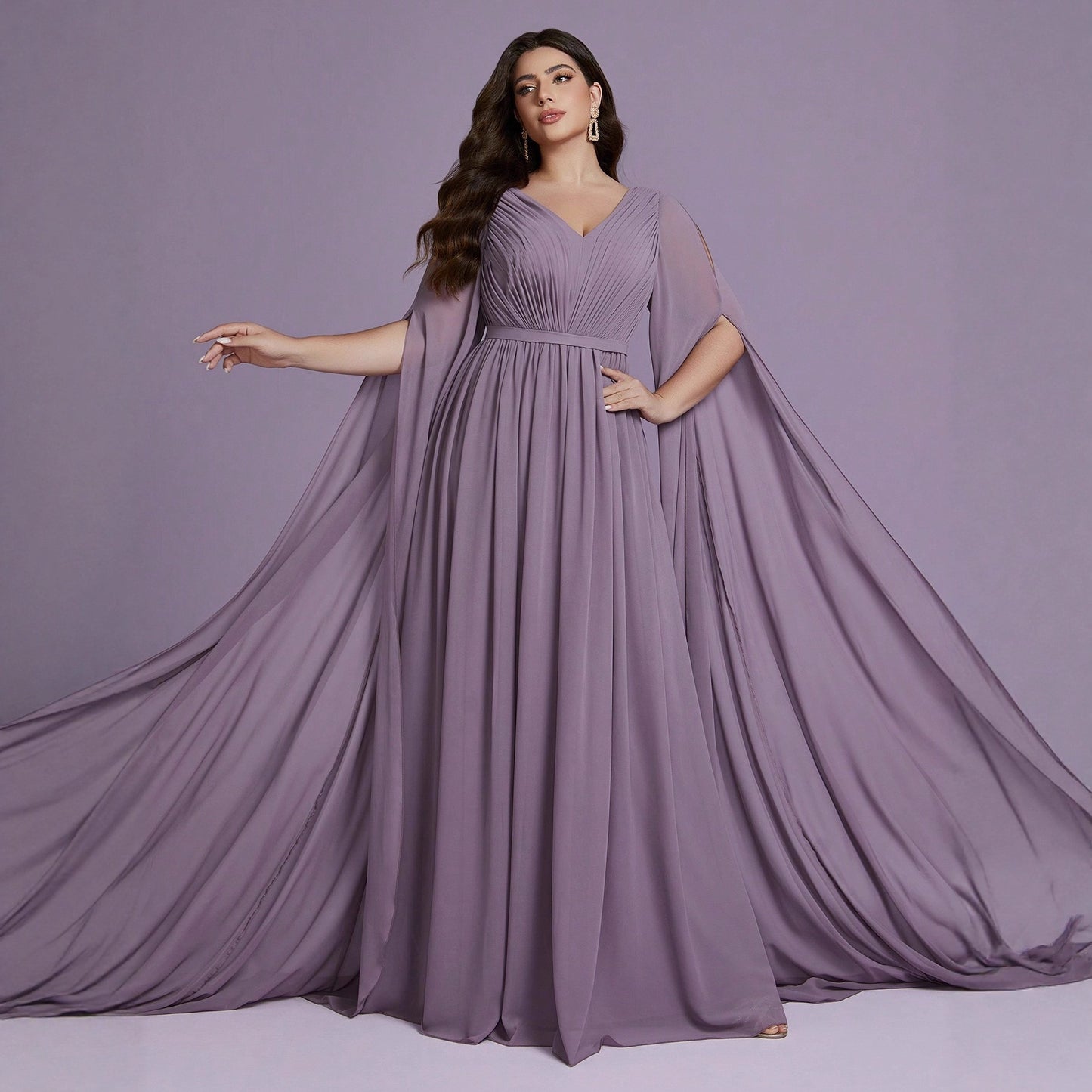 New Womens Long Chiffon Dress