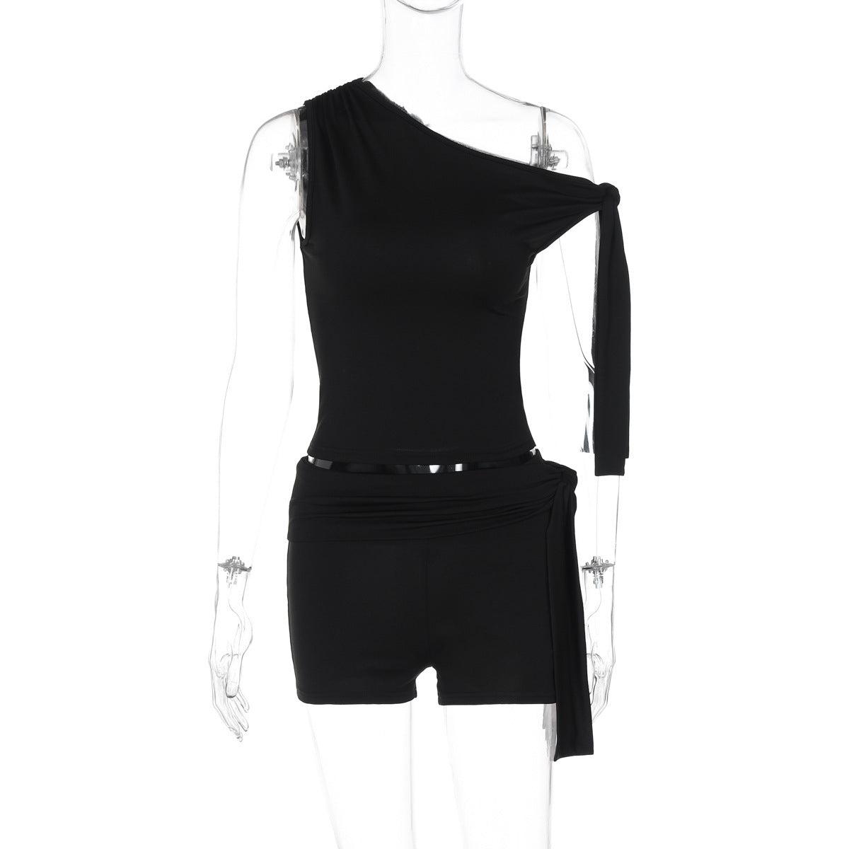 New Stylish Solid-color Off-shoulder Sleeveless Top