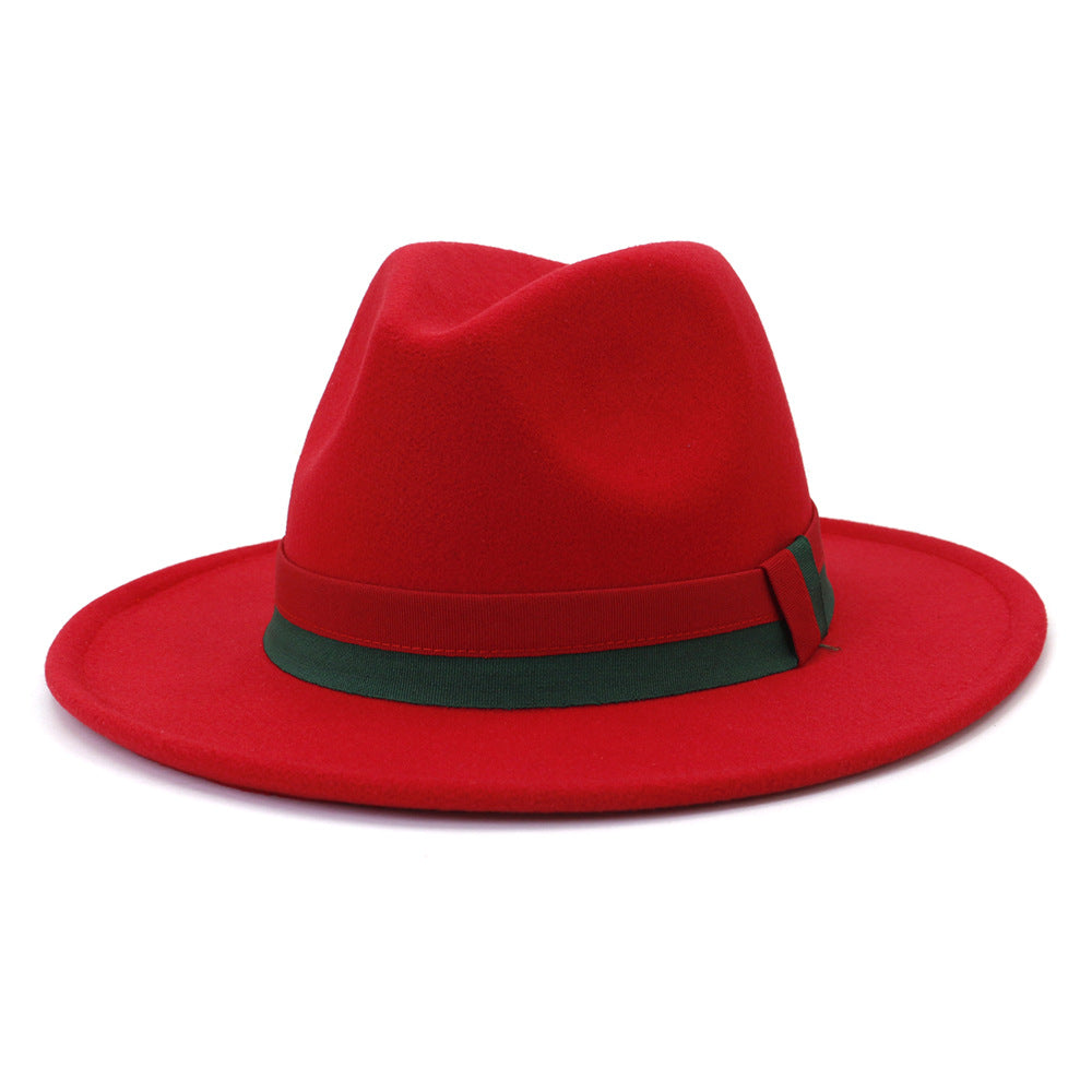 Big Brim British Style Woolen Jazz Top Hat