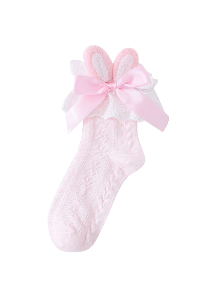 Fashion Women's S1657 Rabbit Ear Pile Socks