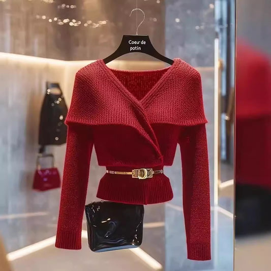 Color Knitwear Women's Niche High Sense