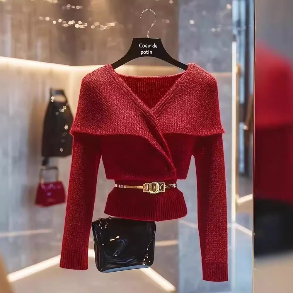 Color Knitwear Women's Niche High Sense