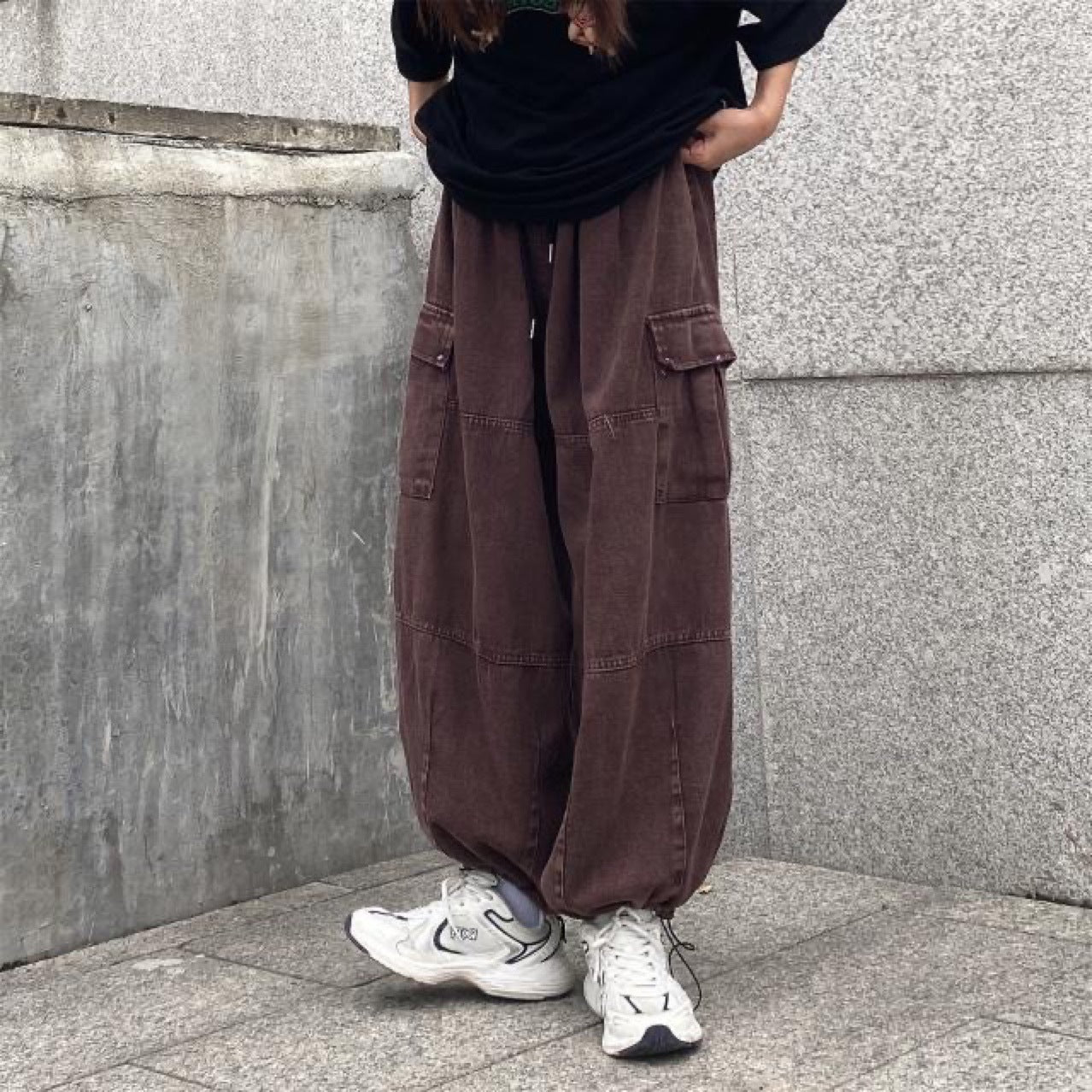 Korean Ins Japanese Retro Loose Wide Leg Pants