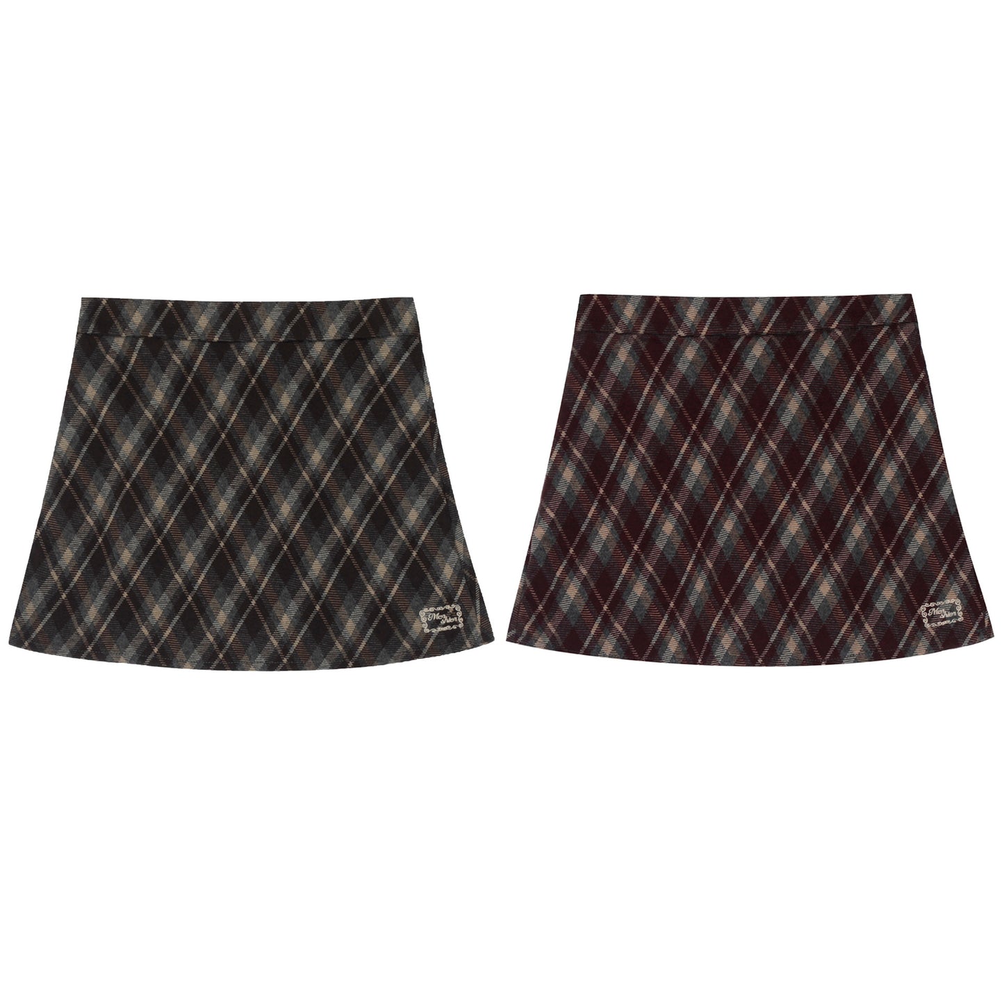 Women's New American Retro College Style Plaid Skirt