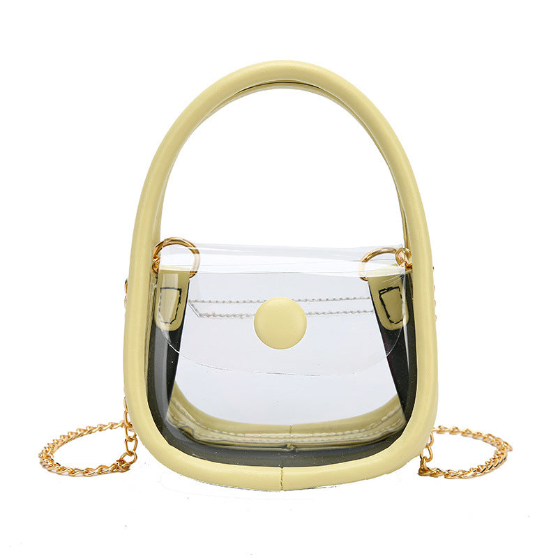 Creative Children's Personality Fashion Transparent Western Style One-shoulder Handbag