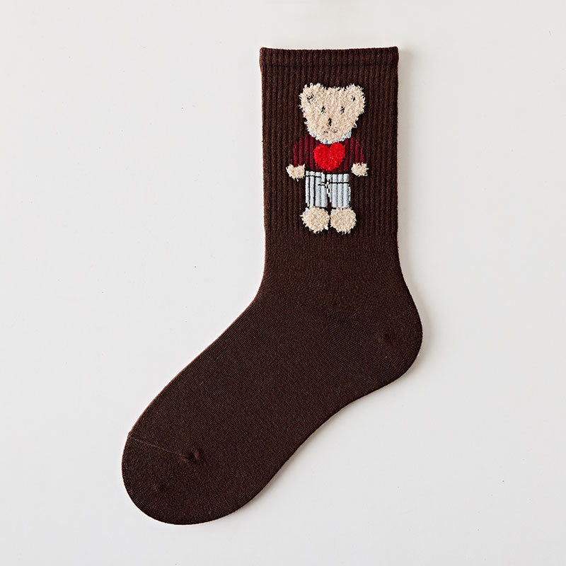 Net Red Socks Women's Pure Cotton Mid-tube Ins Trend
