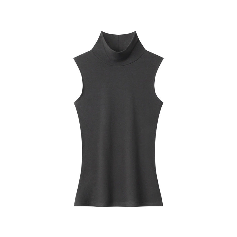 Women's Turtleneck Sleeveless Inner Match Bottoming Slim Vest