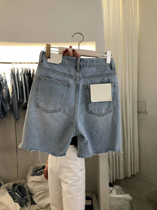 Women's Loose Casual Five-point Denim Shorts