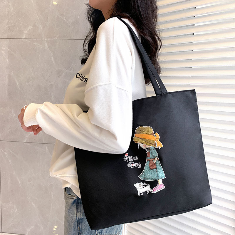 Women's Large Capacity Hand Carrying Canvas Bag