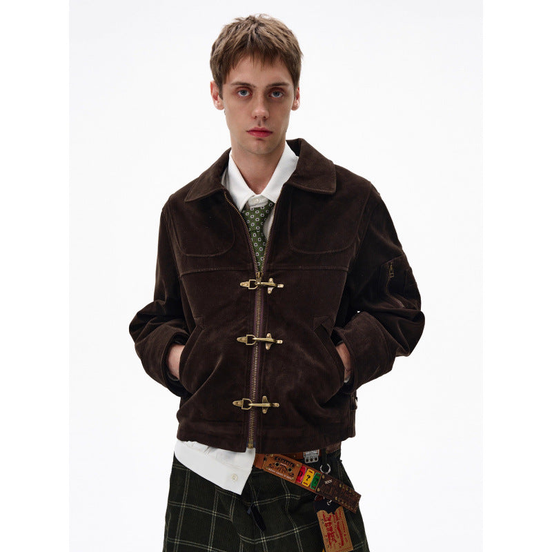 Vintage Distressed Suede Lycra Jacket