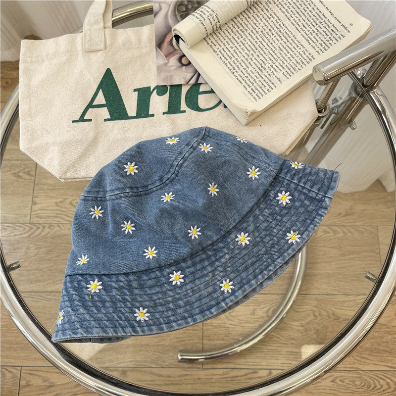 Japanese Style Little Daisy Flower Bucket Hat