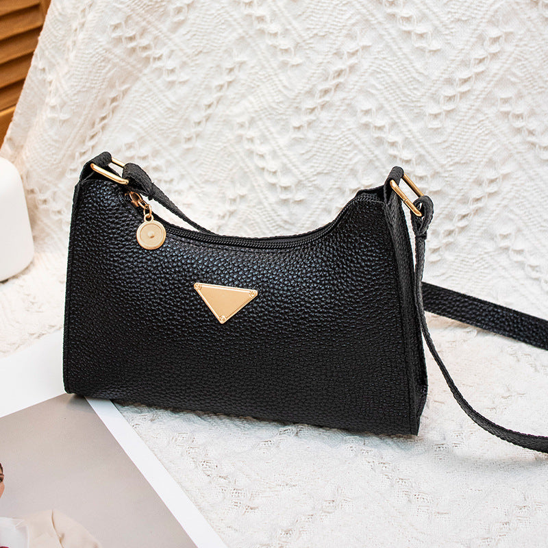 Women's Fashion All-match Lychee Pattern Shoulder Bag