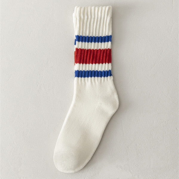Japanese Thick Line Pattern Stockings Female