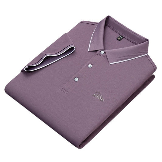 Men's Summer New Style Casual Business Rhinestone-Embroidered T-Shirt