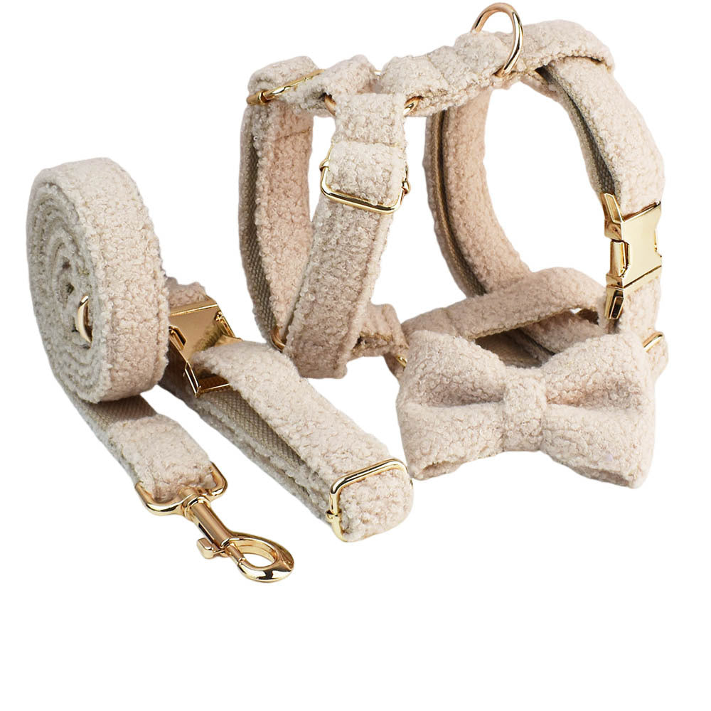 Creative And Minimalist Cream Style Pet Collar And Harness