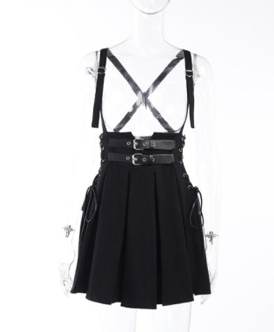 High Waist Strap Women's Half-length Dress