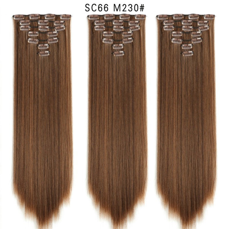 16 Card Seven-piece Hairpiece Clip Wig Beauty Chemical Fiber Wig Set Hair Extension