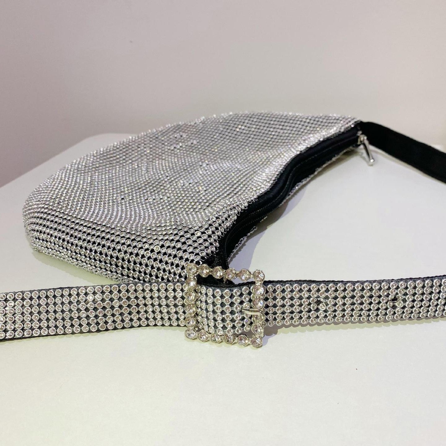 Ny Aftentaske Med Diamanter Håndknyttede Rhinestones