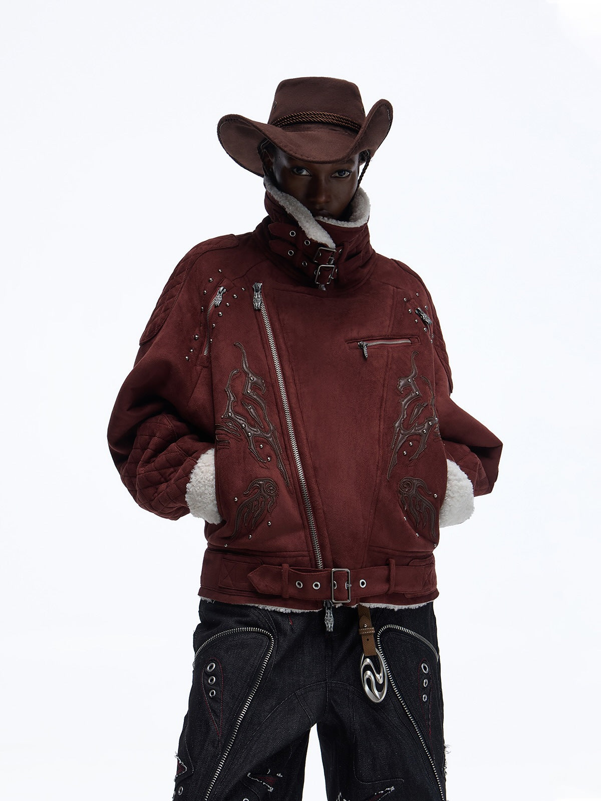 Trendy Plush Coat With A Retro Design-forward Lapel