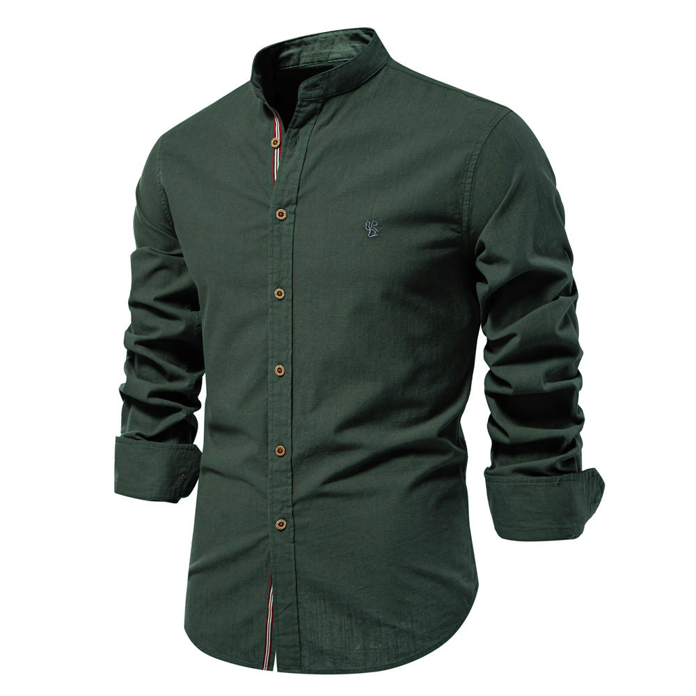 Casual Japanese Fashion Solid Color Long Sleeve Shirt