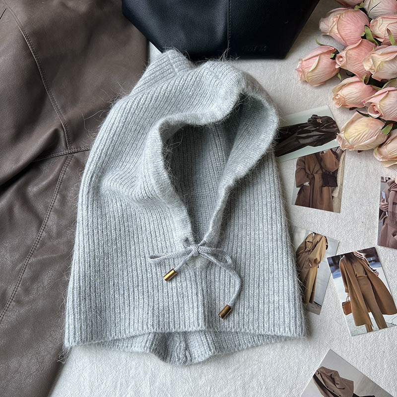 Long Rabbit Hair Scarf And Hat