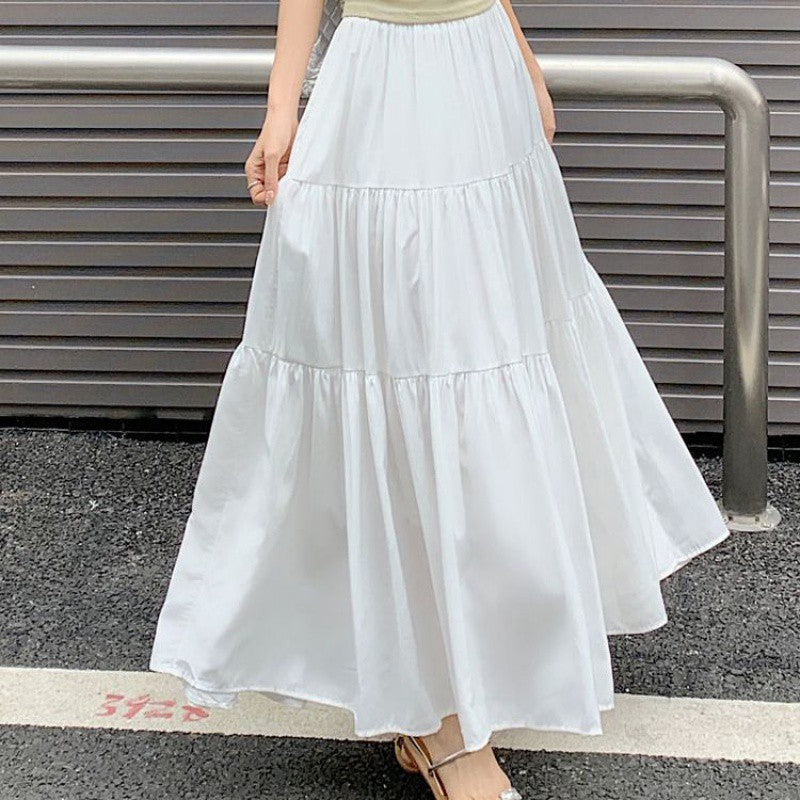 Spring Women's New French Style All-matching Solid Color Casual Dress