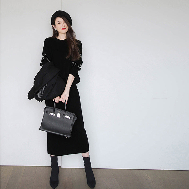 European And American Entry Lux Classic Style Knitting Suit