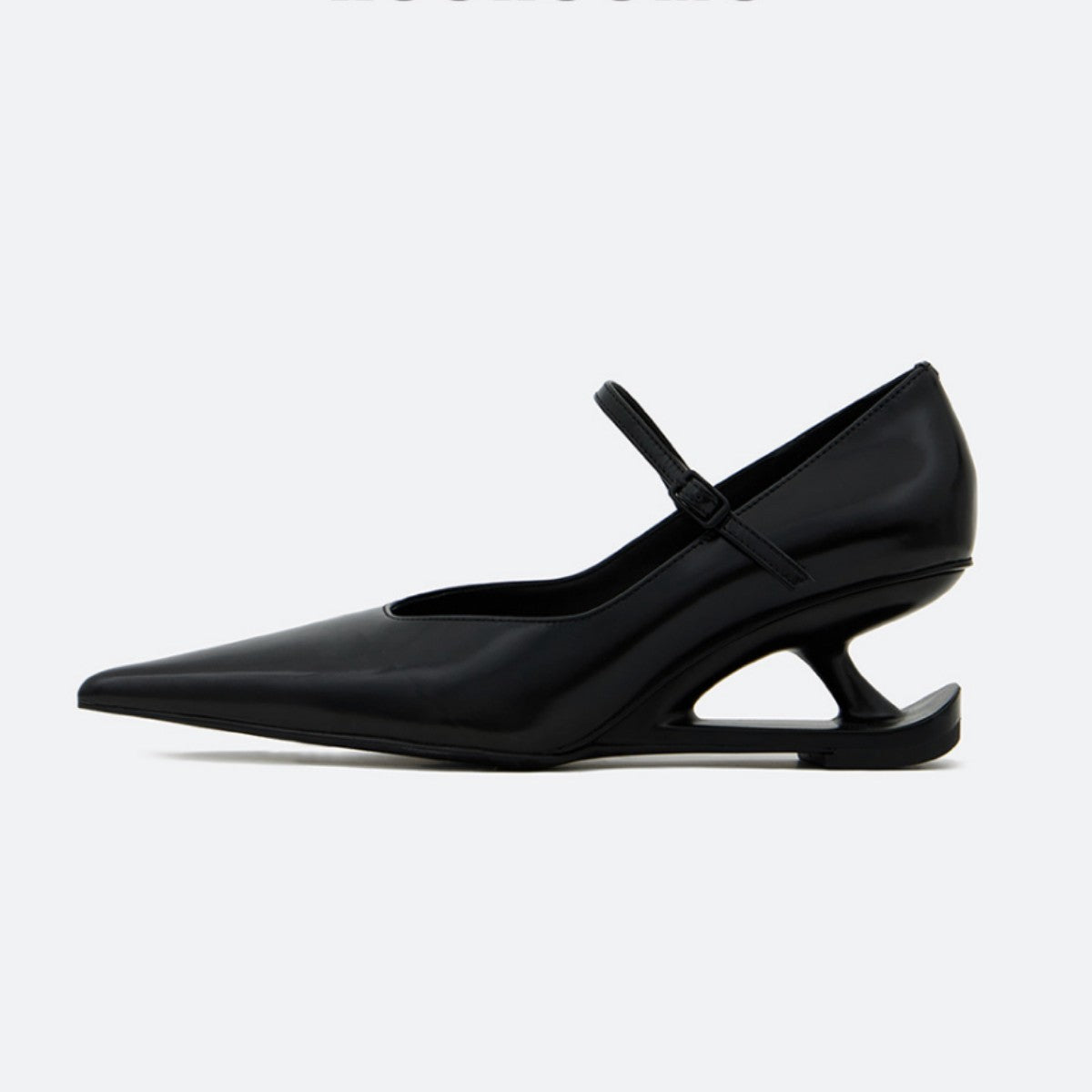 French Style High-grade Retro Suspension Heel Ankle-strap Buckle Shoes