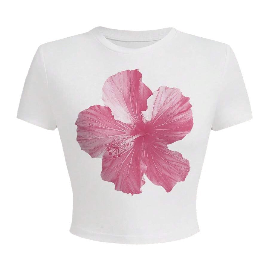 Summer Women's Slim Fit Fashion Short Sleeve T-shirt Top
