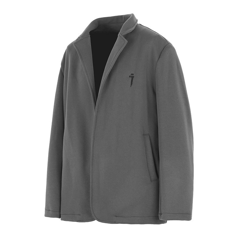 Men's And Women's Loose Solid Color Casual Small Suit Casual Clothes Trendy Coat