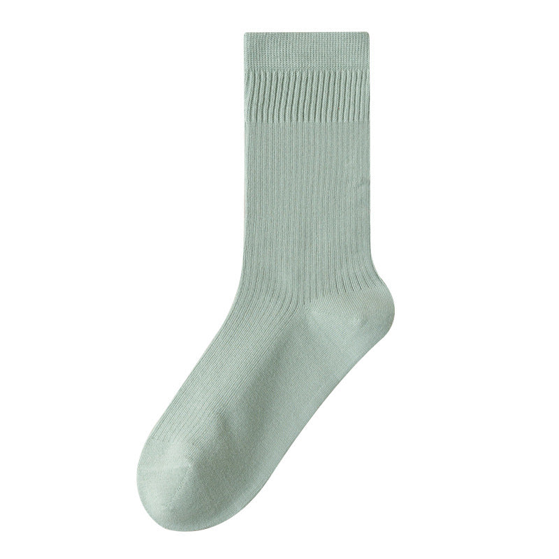 Women's Cotton Macarons Solid Color Socks
