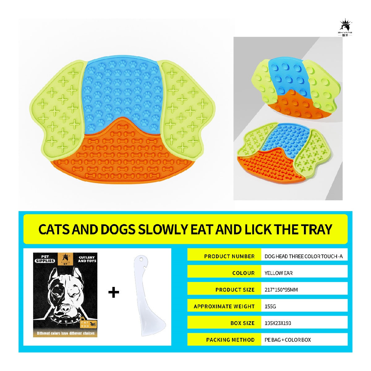 SLow Food Plate For Cats And Dogs  Can Scraper For Pets