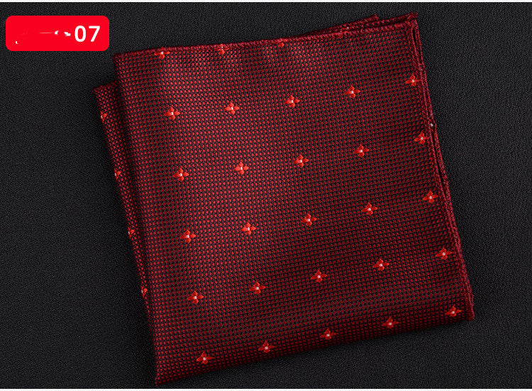 Men's Textured Retro Embroidery Jacquard Square Scarf