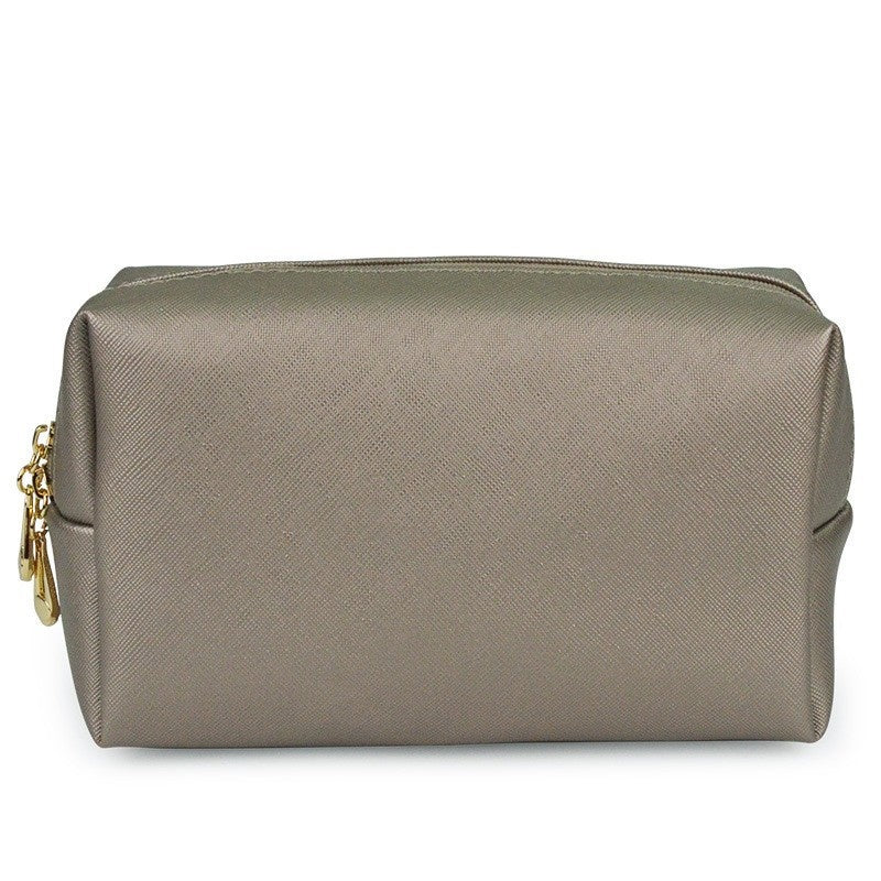 PU Leather Octagonal Square Makeup Storage Bag, Simple Design