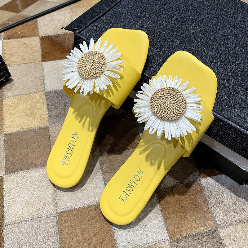 Student Flat Sandals Flower Soft Summer Slippers