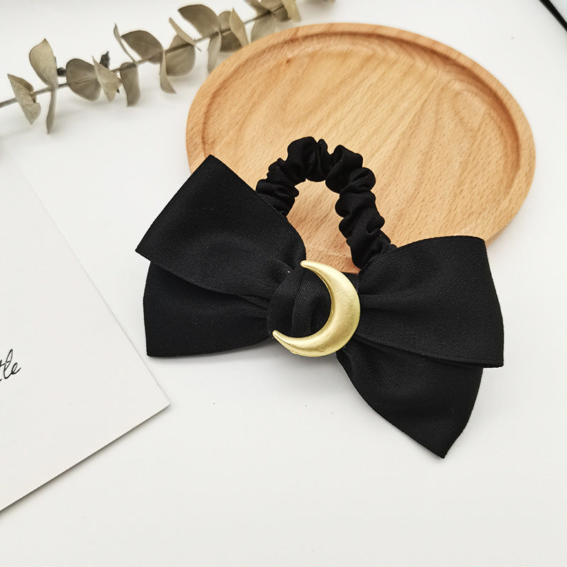 Moon Bow Hair Tie Velvet Fabric Headdress