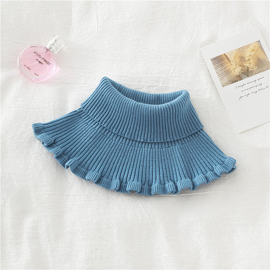 Knitted False Neck Wool High Collar
