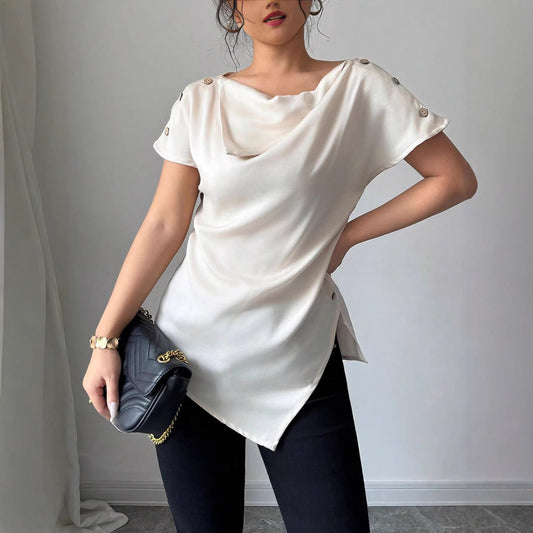 Stylish Womens Wide-neck Off-shoulder Sexy Top